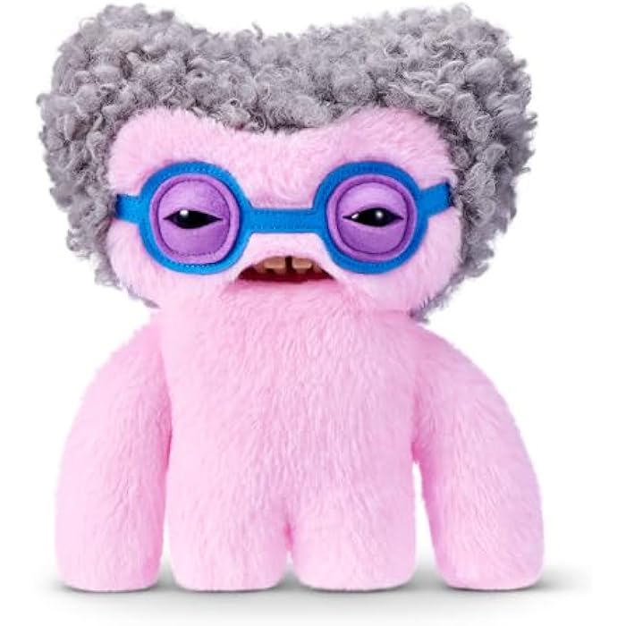 Fuggler Old Fogies 9-Inch Plush Toy (Squidge) by ZURU ?C Funny Ugly Monster Stuffed Animal with Human-Like Teeth. Collectible Plush for Kids. Tweens. Teens. Adults & Weird Toy Lovers