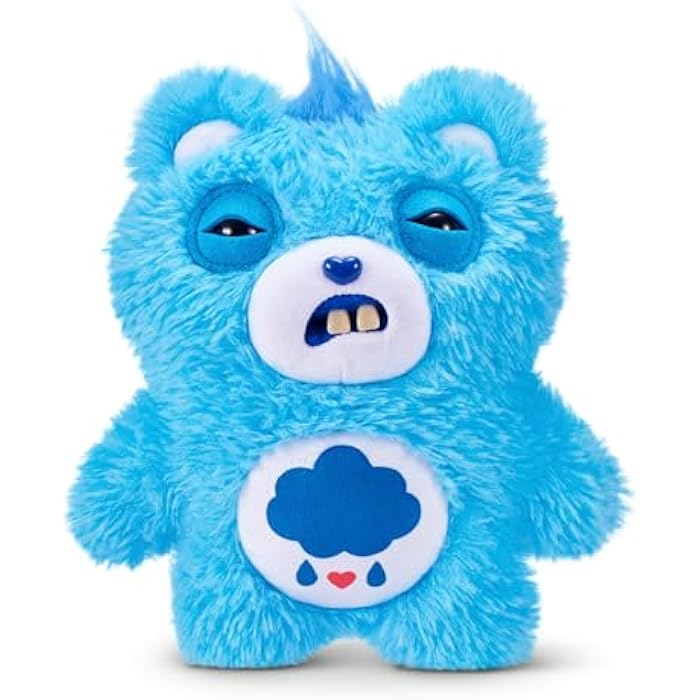 Fuggler Care Bears 9-Inch Plush Toy (Grumpy Bear) by ZURU ?C Funny Ugly Monster Stuffed Animal with Human-Like Teeth. Collectible Plush for Kids. Tweens. Teens. Adults & Crossover Fans