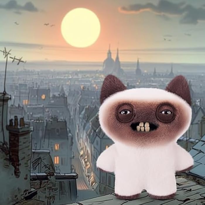 Fuggler Alley Cats 9-Inch Plush Toy (Yawper) by ZURU ?C Funny Ugly Monster Stuffed Animal with Human-Like Teeth. Collectible Plush for Kids. Tweens. Teens. Adults & Cat-Loving Weirdos - Image 3