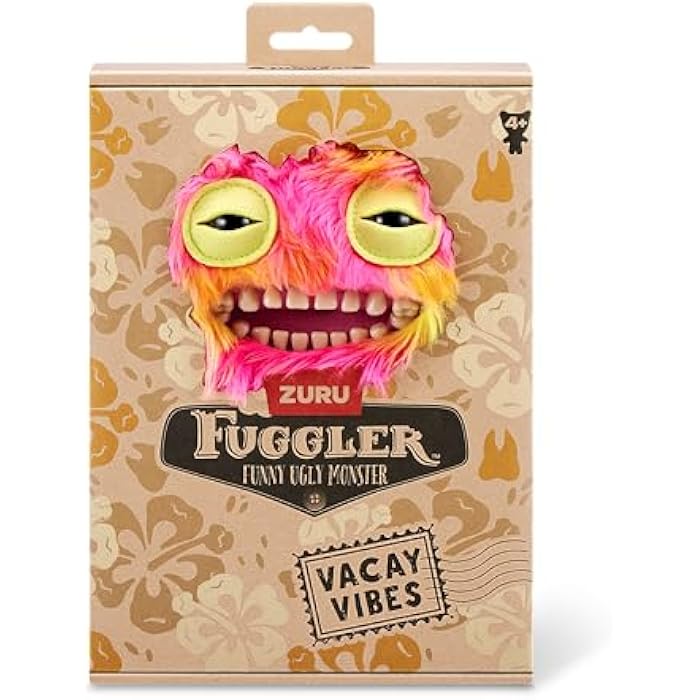 Fuggler Vacay Vibes by ZURU. Funny Ugly Monster. Plush. Collectible. Toy (Mr Buttons - Multi) - Image 2