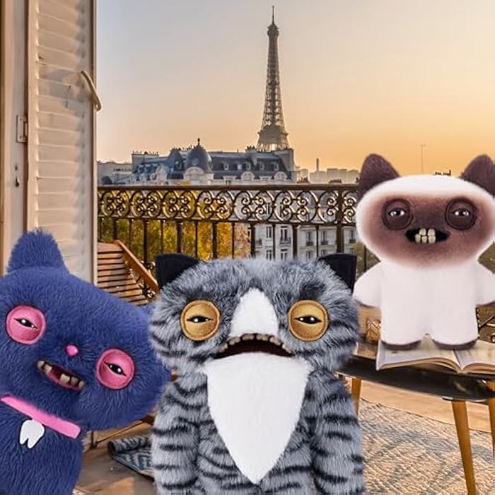 Fuggler Alley Cats 9-Inch Plush Toy (Wide Eyed Cat) by ZURU ?C Funny Ugly Monster Stuffed Animal with Human-Like Teeth. Collectible Plush for Kids. Tweens. Teens. Adults & Cat-Loving Weirdos - Image 4