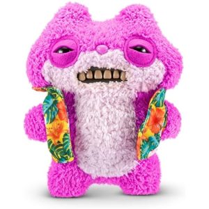 Fuggler Vacay Vibes by ZURU. Funny Ugly Monster. Plush. Collectible. Toy (Sketchy Squirrel - Pink)